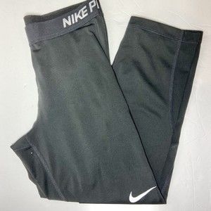 Nike Pro Dri Fit Black Capri Leggings Size Medium